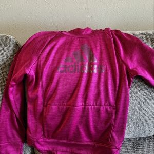 Adidas sweatshirt w/hood fuchsia